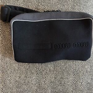 Miu Miu Black and Gray Men's Bag